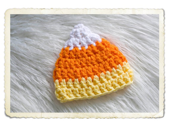 Candy Corn Newborn Hat