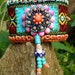AZTEC BUDDHA cuff BRACELET tribal native american friendship bracelet statement bracelet yoga gypsy hippie hand made jewelry