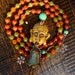 MEDITATION necklace BUDDHA NECKLACE bell charm gemstones spiritual necklace yoga jewelry