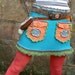 custom for olina MINI SKIRT turquoise GREEN colorful fairy pixie skirt crochet eco friendly cute pockets unique