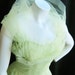 1950's Key Lime Tulle and Lace Dress With Halter 24" Waist