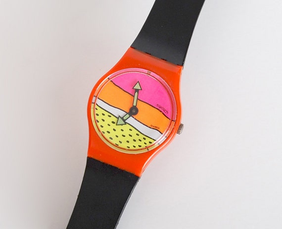 Vintage 80s RARE Ladies Swatch Breakdance by twinheartsvintage