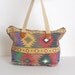 Vintage 90s Grunge Navaho Blanket Print Duffle Bag