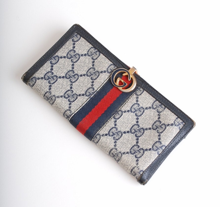 blue floral gucci wallet