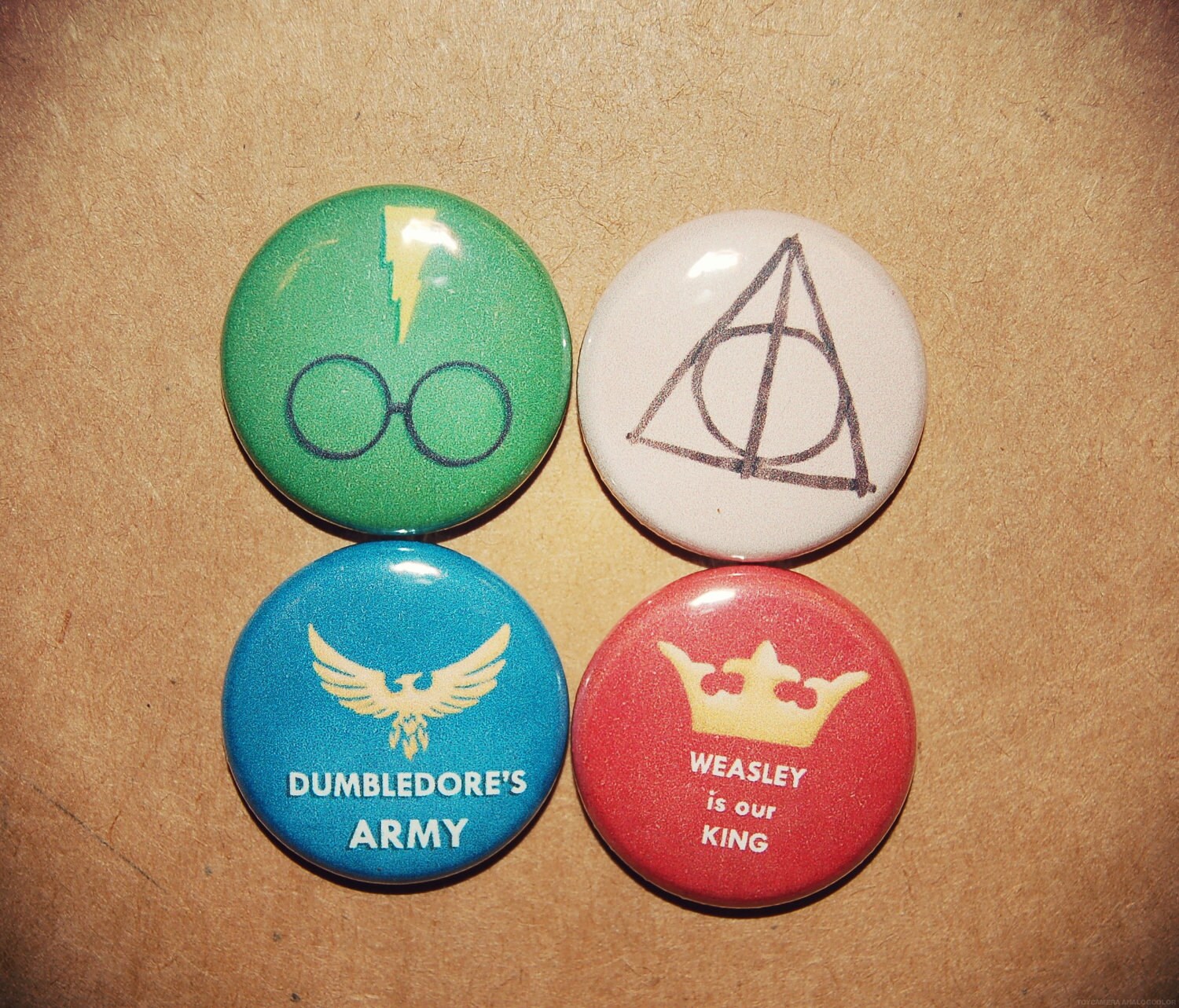 Harry Potter button set 4 pack