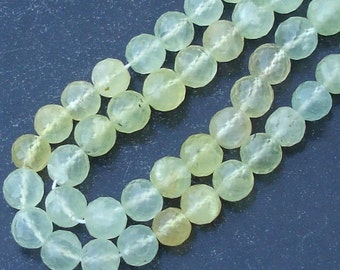 New Arrival, Full Strand, Shaded PREHNITE Faceted Round Balls Beads, 9mm Size Balls,Unique Colour