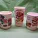 vintage 1980 Strawberry Shortcake & Friends lot of DEKA plastic mugs and tall tumbler cup