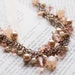 Chunky peach flower necklace