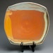White stoneware soda fired cookie, dessert, serving plate - medium 167