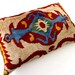 MADSALE / Decorative Turkish Throw Pillow by DivanCushu : Handwoven IKAT VELVET Pillow Cover, 16x24inch, Burgundy, Blue, Beige