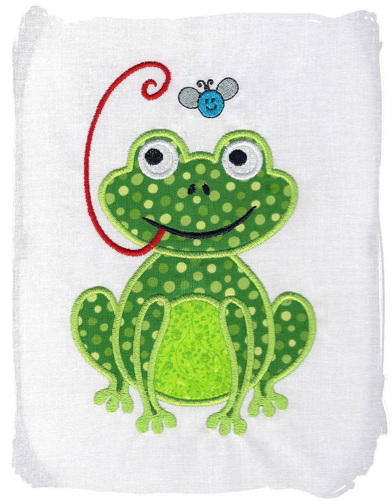 Download Frog Machine Embroidery Applique by pinkfrogcreations on Etsy