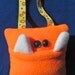 Tooth Fairy Pillow Monster - Orange and Yellow