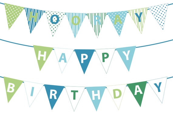 items similar to printable happy birthday letters and numbers banner