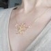 ALYSSA abstract wire flower necklace (gold)