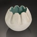 Vintage Planter Royal Haeger Aqua and White