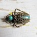 Antique Art Nouveau Agate Bug Brooch c.1900