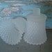 Set of Frosted White Votive Candle Cups Wall Sconce Vintage
