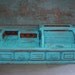 Jewelry Box Valet Turquoise Distressed Vintage Upcycled