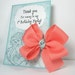 The Little Mermaid Party Favors, Hair Bow on Thank You Card - set of 18