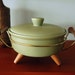 Bauer Pottery Contempo Green Casserole with Holder