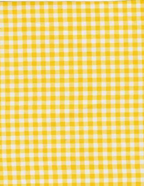 Gingham Yellow Check OilCloth Yardage by CountryOilCloth0 on Etsy