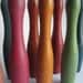 Vintage Bowling Pins Skittles Wooden Colored Primitive