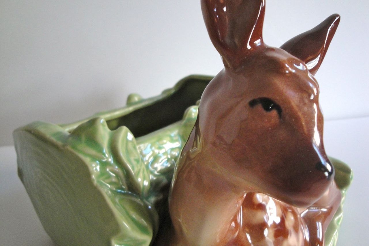 Vintage Deer Planter Shawnee Pottery By Vintagejunkinmytrunk 0078