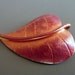 Copper bead Copper Pendant Leaf Autumn Leaves 24mm