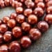 Large Hole Pearls Freshwater Pearls Rust Brown Red 9mm 23 Pieces