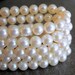 White Pearls Freshwater Pearls Round Potato 6.5mm Half Strand
