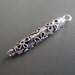 Sterling Silver Link Oxidized Silver Daisy Flowers Floral 24mm 4mm Artisan Made