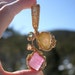 RESERVED for Marion Watermelon Tourmaline, Pink Tourmaline, Blue Sapphire, Clear Quartz Crystal with Gold Filled Wire Pendant