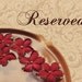 Reserved for Catherine