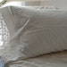 Vintage Cotton Pillow Cases PAIR - Never Used -Crisp White with Heavy 4-1/2" Crochet Edging