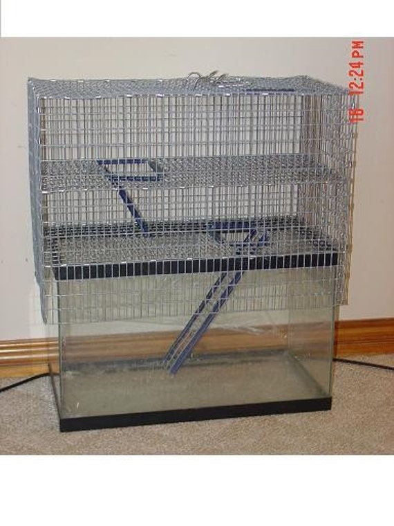 10 gallon Two Story Aquarium Cage Topper Top Door by magnumpie