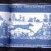 Toile de Jouy Cotton Fabric, Greyhound material, Sateen Soft Blue