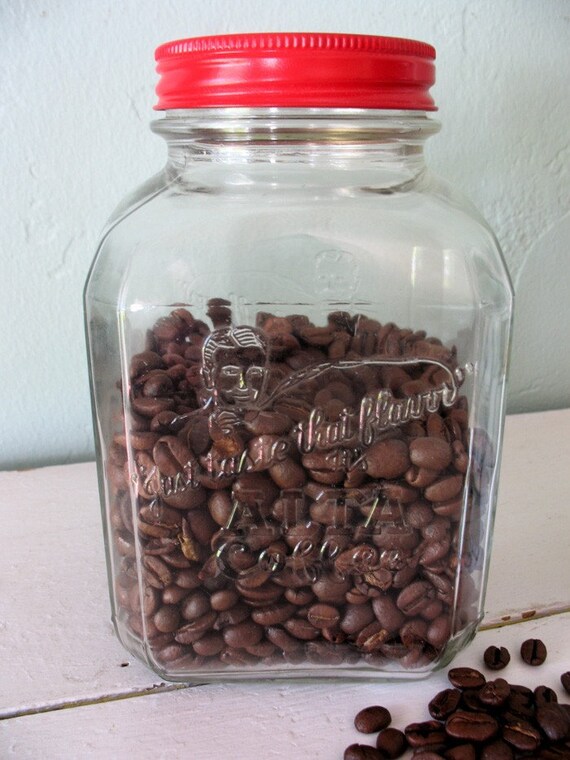 Vintage Glass Alta Coffee Jar