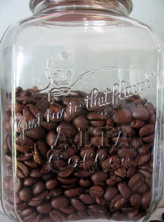 Vintage Glass Alta Coffee Jar