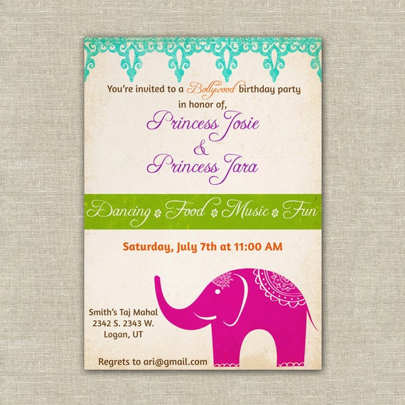 Indian Birthday Party Invitations 3