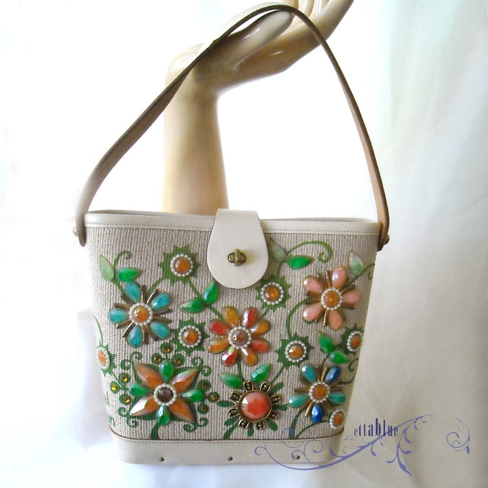 vintage RARE Enid Collins Jewel Garden purse by ettablue on Etsy