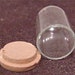 One Inch High Sm Miniature Glass Dome with Wood Base D1
