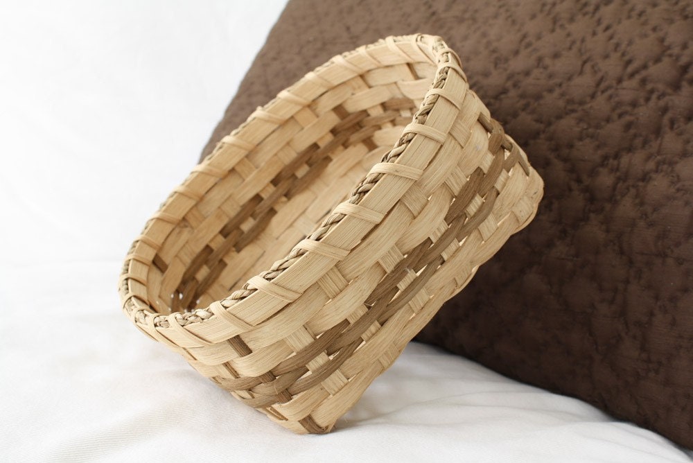 Hand Woven Basket Medium Square Reed Gift or by jasperjane