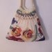Purse Floral Knit Crochet Sling Shoulder Cross Body Bag Repurposed Sweater Eco Friendly Tote Fashionable Stylish Unique Accessory Teen Gift