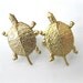 Turtle Cufflinks - Mens Accessory, Raw Brass Turtle, Solid Brass With Gold Finish, Brass Turtle