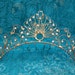 Vintage tiara comb crown Anglo Indian filigree peacocks hair accessory