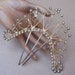 Vintage hair comb Victorian Anglo Indian gold tone filigree (CAT)
