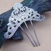 Hair comb silvertone vintage Anglo Indian hair accessory
