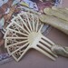 Vintage hair comb Art Nouveau French ivory fan shape Spanish hair accessory