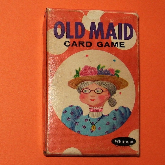 Vtg Old Maid Playing Card Deck Whitman 50s