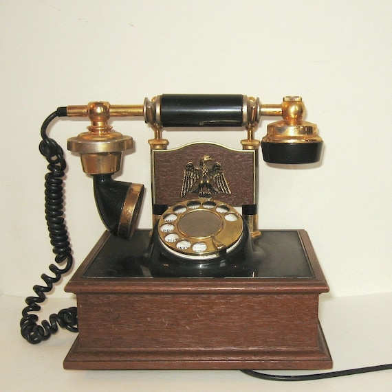 Vintage DecoTel French Rotary Phone. Eagle. Works